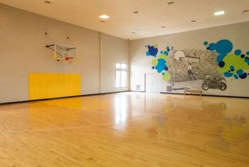 Indoor basketball court